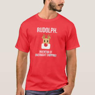 Camiseta Envíos nocturnos de Rudolph Navidades en color osc