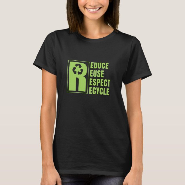 Camiseta Environmental Activism Recycle Reuse Renew Rethink (Anverso)