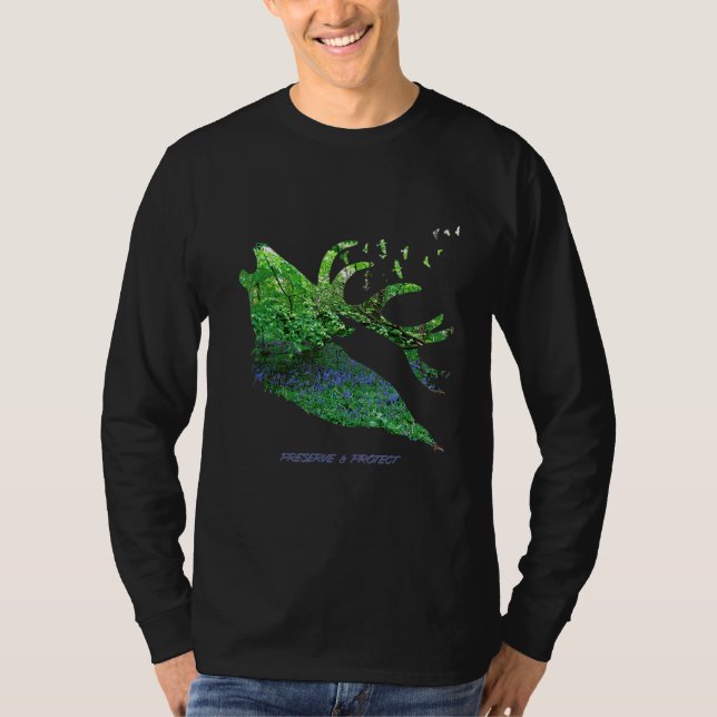 Camiseta Environmental protection and conservation deer flo (Anverso)