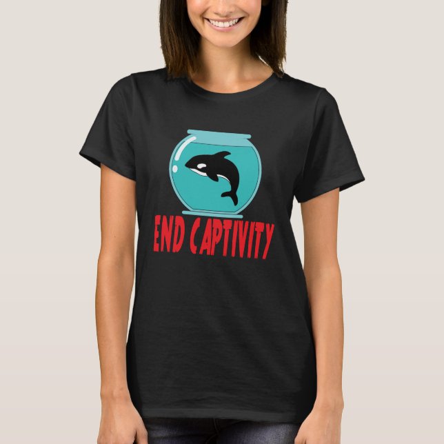 Camiseta Environmentalist End Captivity Free The Orcas (Anverso)