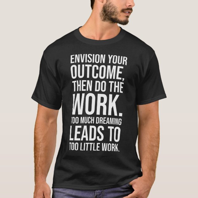 Camiseta Envision And Do The Work, Gym, Hustle, Success (Anverso)