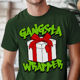 Camiseta Envoltorio Gánster Navideño Divertido