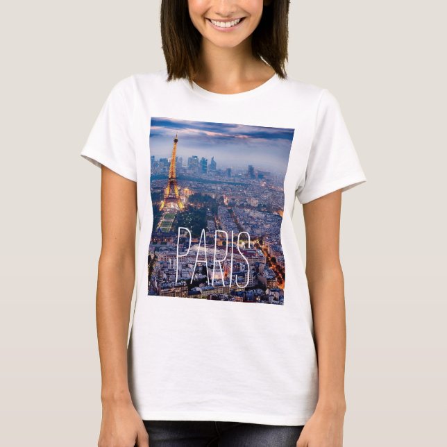 Camiseta envuelta cortocircuito de París (Anverso)