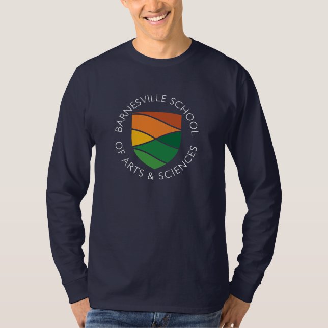 Camiseta envuelta larga adulta azul marino (Anverso)