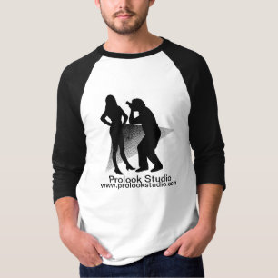 Camiseta envuelta negro del estudio de Prolook