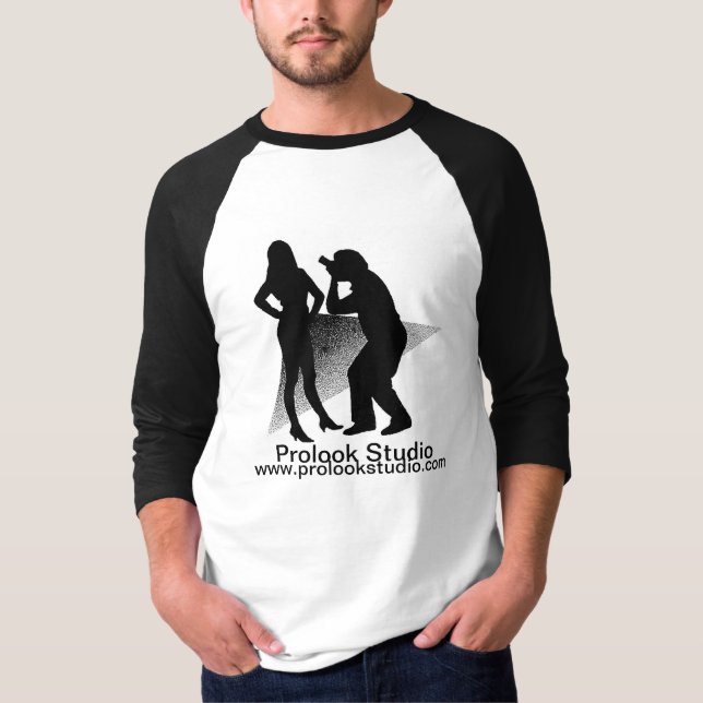 Camiseta envuelta negro del estudio de Prolook (Anverso)