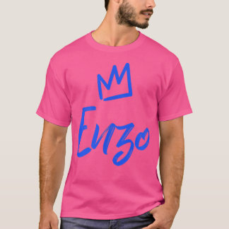 Camiseta Enzo, la Corona Azul del Rey y nombre de los hombr