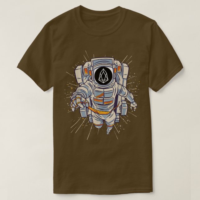 Camiseta EOS Crypto Tee, EOS Astronauta a Luna  (Diseño del anverso)