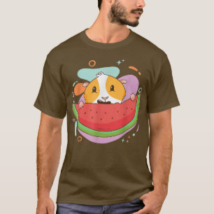 Camiseta Eotic Fruit Lover Funny Guinea Pig Tropical Waterm