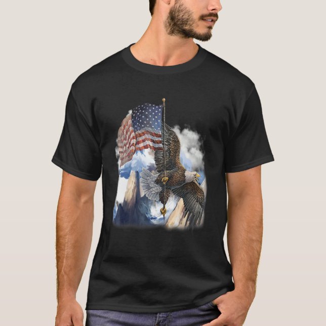 Camiseta Epic Americano Eagle Swea 4 De Julio Montañas De B (Anverso)