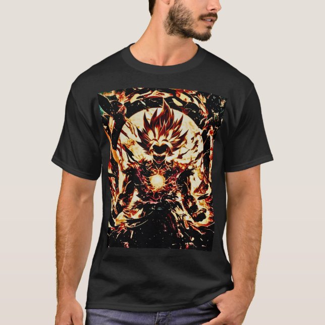 Camiseta "Epic Anime Art: Tee de impresión con firma" (Anverso)