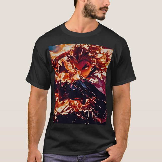 Camiseta "Epic Anime Art: Tee de impresión con firma" (Anverso)