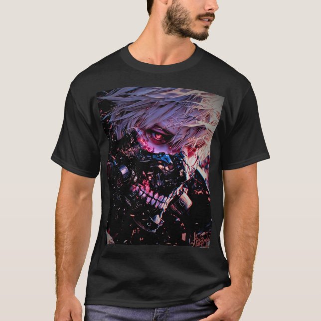 Camiseta "Epic Anime Art: Tee de impresión con firma" (Anverso)