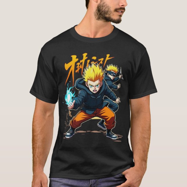 Camiseta Epic Anime Warrior - Superpotencia Empacada En Acc (Anverso)