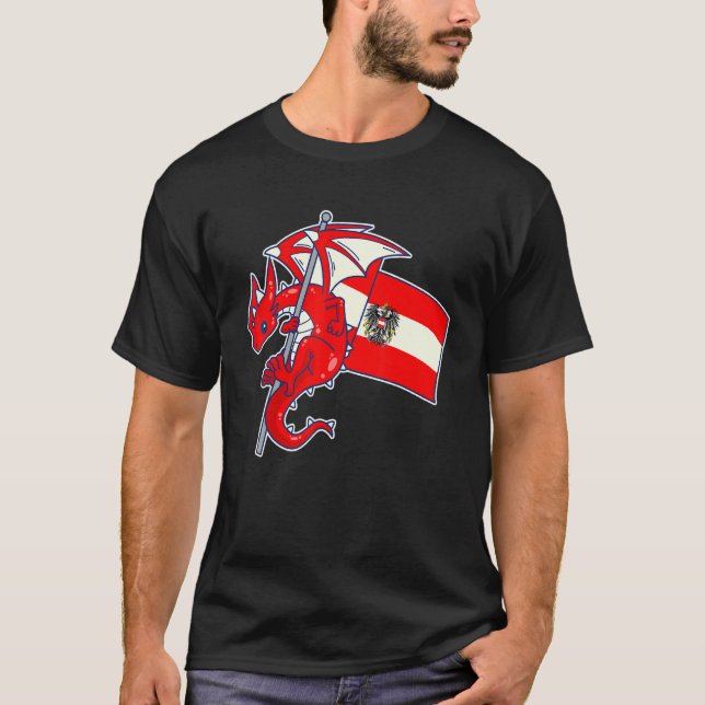 Camiseta Epic Austrian Dragon  Proud Austria Flag (Anverso)