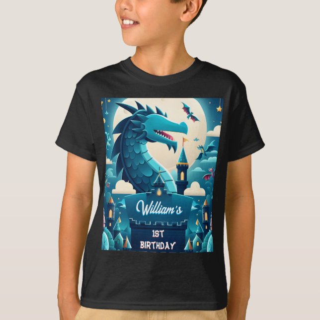 Camiseta Epic Cute Niños Héroes Niños Chicas Dragón Primer  (Anverso)