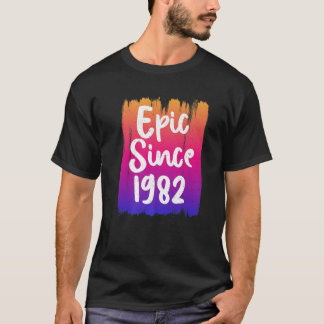 Camiseta Epic Desde 1982 A 40º Nacimiento Diseño Gráfico