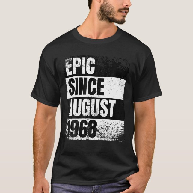 Camiseta Epic Desde Agosto De 1968 53 53ª Hombres (Anverso)