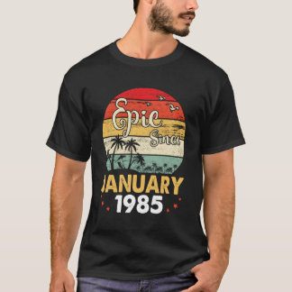 Camiseta Epic Desde Enero De 1985 Feliz Cumpleaños 36 Años