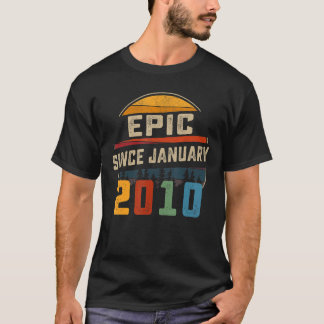 Camiseta Epic Desde Enero De 2010 13rd Birthday 13 Years Ol