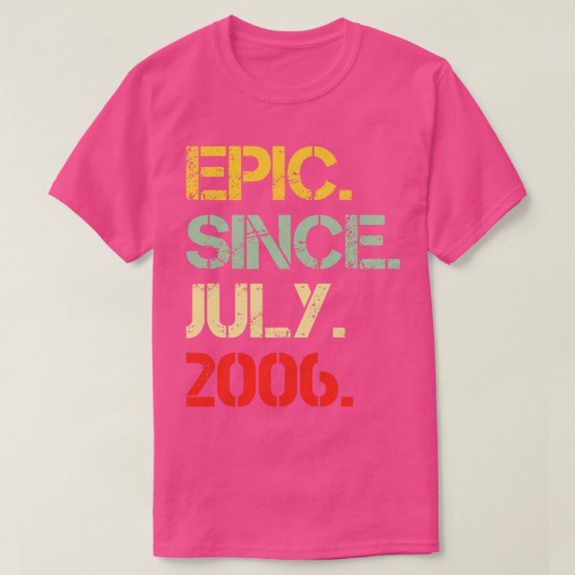 Camiseta Epic Desde Julio De 2006 (Diseño del anverso)