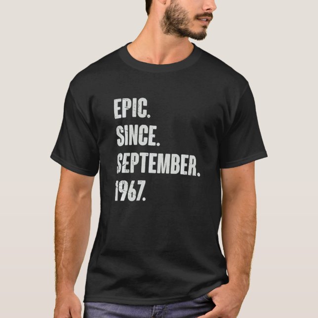 Camiseta Epic Desde Septiembre De 1967 55 Años De Edad (Anverso)