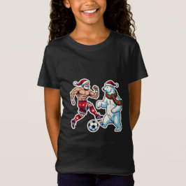 Camiseta Epic Duel: Santa Claus vs. Polar Bear on the Socce