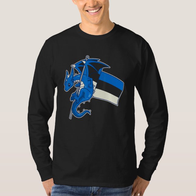 Camiseta Epic Estonian Dragon  Proud Estonia Flag (Anverso)