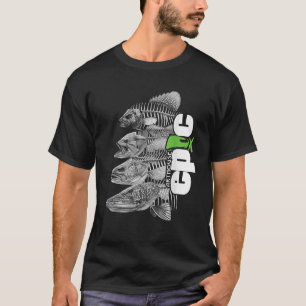 Camiseta EPIC Fish Skelett Pescador Bass Walleye Pike