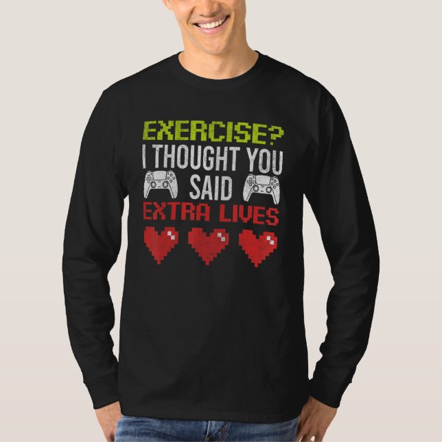 Camiseta Epic Gamer  Men Boy Tought You Said Extra Lives Ga (Anverso)