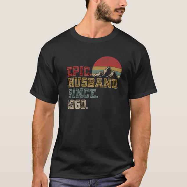 Camiseta Epic Husband Since 1960 Retro Graphic Cool 62Nd An (Anverso)