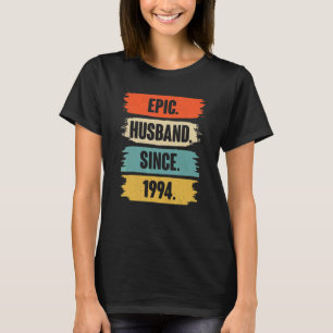 Camiseta Epic Husband Since 1994 Vintage 28th Wedding Anive
