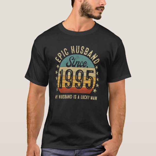 Camiseta Epic Husband Since 1995 28th Wedding Anniversary (Anverso)