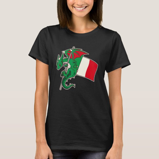 Camiseta Epic Italian Dragon Proud Italy Flag (Anverso)