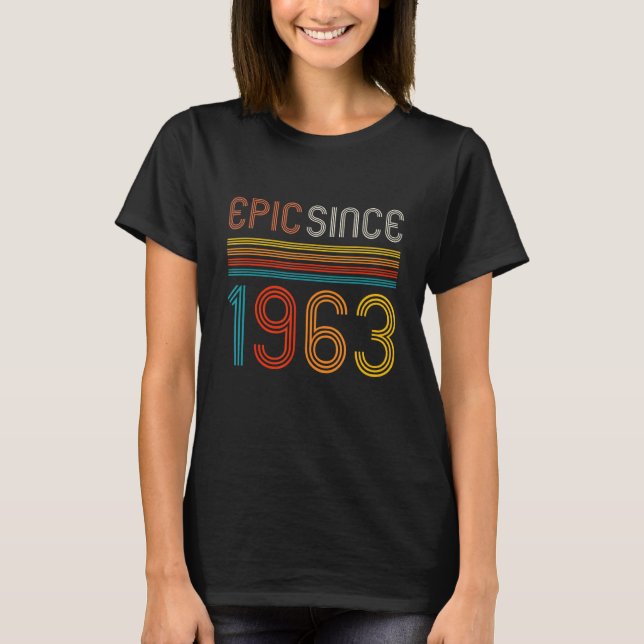 Camiseta Epic Retro 59º Cumpleaños Desde 1963 (Anverso)