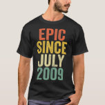 Camiseta Epic Since July 2009  12th Birthday Gift<br><div class="desc">Epic Since July 2009  12th Birthday Gift . Check out our birthday t shirt selection for the very best in unique or custom,  handmade pieces from our shops.</div>