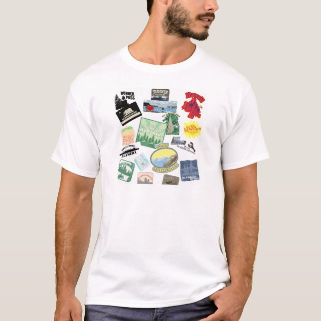 Camiseta Epic Travel Logos Collage Design Tourist (Anverso)