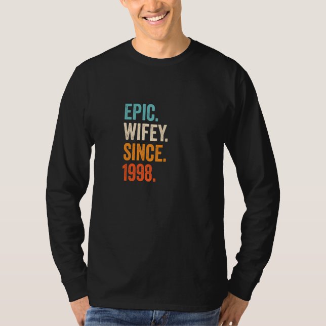 Camiseta Epic Wifey Desde 1998 24º Aniversario Boda 24 (Anverso)
