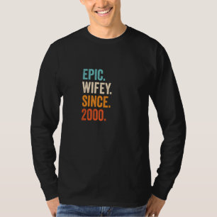Camiseta Epic Wifey Desde 2000 22º Aniversario Boda 22