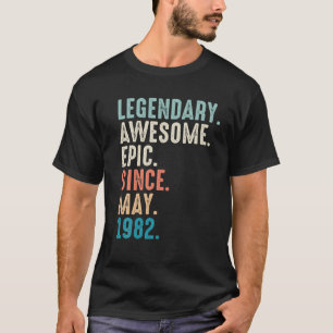 Camiseta Épica atractiva larga de 40 años desde mayo de 198