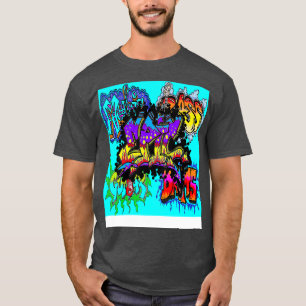 Camiseta épica azul graffiti