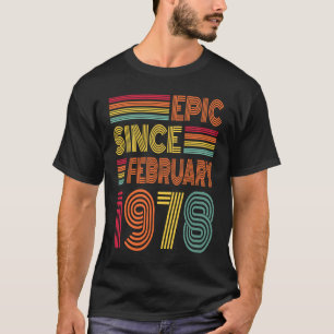 Camiseta Épica de 45 años desde febrero de 1978 45º nacimie