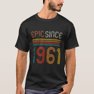 Camiseta Épica de cumpleaños 61 retro desde 1961