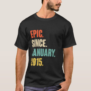 Camiseta Épica de cumpleaños de enero desde enero de 2015