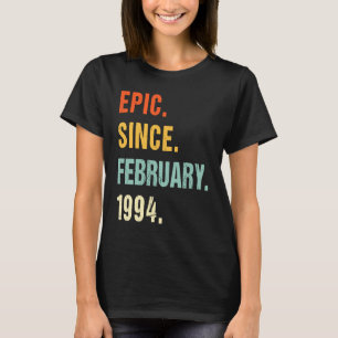 Camiseta Épica de cumpleaños número 29 desde febrero de 199