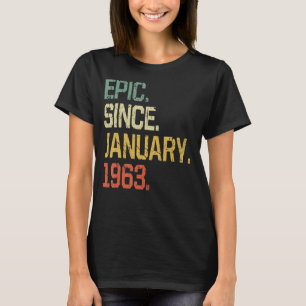 Camiseta Épica de época desde enero de 1963 Hombres Mujeres