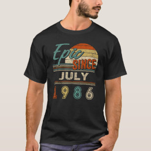 Camiseta Épica de época desde julio de 1986 Cumpleaños de 3