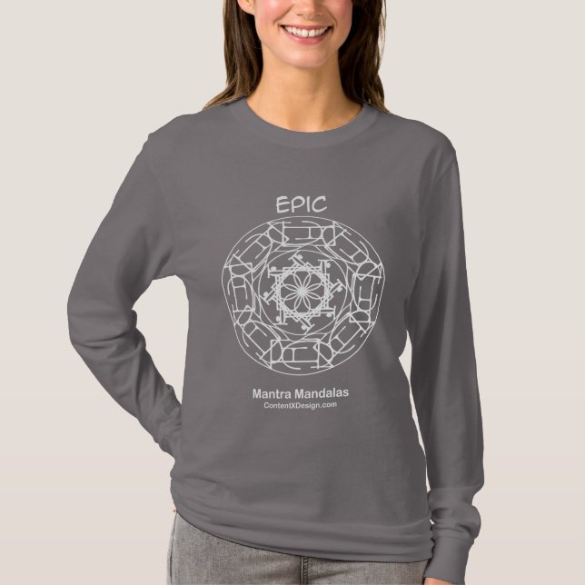 Camiseta épica de la mandala del mantra (Anverso)