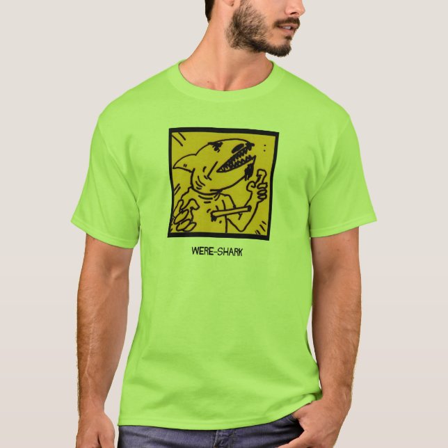 Camiseta épica del Ser-Tiburón de Webcomic (Anverso)