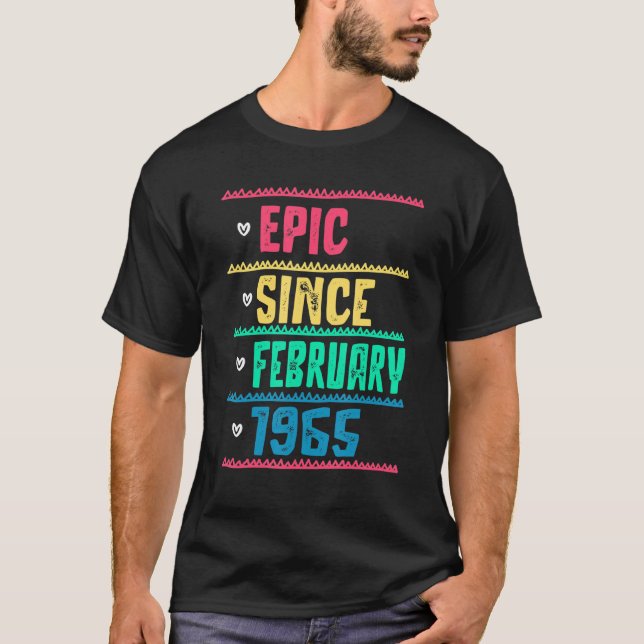 Camiseta Épica divertida desde febrero de 1965 57º cumpleañ (Anverso)